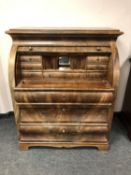 A 19th century mahogany cylinder bureau,