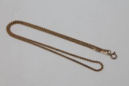 A 9ct gold necklace, 47cm CONDITION REPORT: 8.