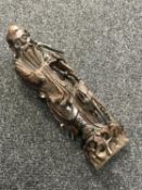 An antique carved wooden figure - Chinese elder
