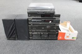 Four piece Technics stack system : Synthesizer stereo tuner ST/G470L, CD player SL/P277A,