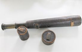 An antique leather cased telescope