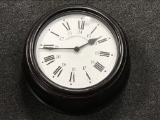 A contemporary 20 inch station style clock marked Faversham Clock Company