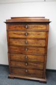 A 19th century continental mahogany seven drawer chest CONDITION REPORT: 158cm high