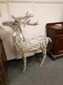 A teak garden figure - stag,