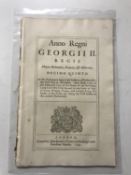 A George II act dated 1742 relating to the road from Cirencester to Saint Johns Bridge Gloucester