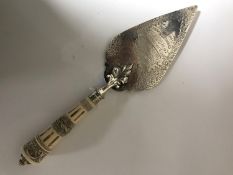 A large fine quality silver presentation trowel,