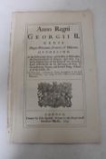 A George II act dated 1739 relating to the river Lee in Hertford and the supply of water to London