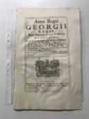 A George II act dated 1726 relating to the repair of various roads in Gloucester