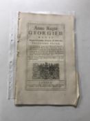 A George II Act dated 1758 relating to drawing and preserving Isle of Ely, Solway and Wicken etc.