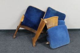 Two dismantled cinema seats