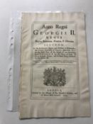 A George II act dated 1729 relating to the repair of roads in Leominster Hereford