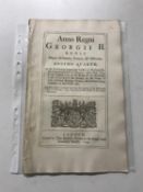A George II act dated 1740 relating to a chapel built by John Coppin in Market Street Caddington,