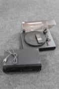 A Sansui SR-211 G automatic turntable and a Sony Compact Disc Player CDP-711
