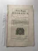 A George II act dated 1742 relating to the horseshoe House Stoke Goldington, Northampton,