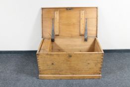 A Victorian pine blanket box