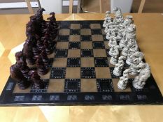 A good quality chess set, Reynard the Fox, with board, an exclusive limited edition 317/1000.
