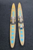 A pair of vintage Mercury water skis