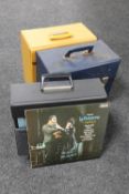 Three cases of LP records - world music,