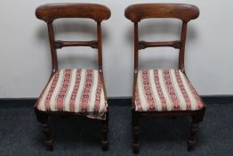 A pair of Victorian mahogany dining chairs
