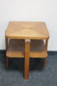 An oak Art Deco occasional table