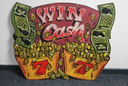 A 20th century hand painted sign 