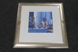 A silvered framed signed limited edition print 