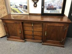 An Edwardian mahogany sideboard,