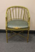 A 20th century faux bamboo armchair