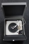 A mid 20th century electric record player with Garrard turntable