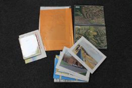 A box containing maps,