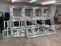 An aluminium exhibition stand, commissioned by our clients in 2008 at a cost of £45,000.