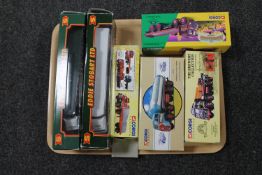 A tray of two boxed Corgi Eddie Stobart lorries, Corgi Classic showman range,