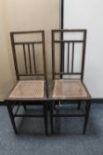 A pair of Victorian bedroom chairs