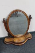 A Victorian mahogany toilet mirror