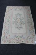 A Kashmir chain stitch rug,