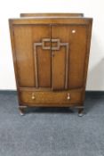A 1930's oak linen chest