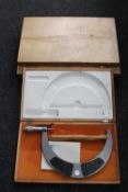Three cased micro meter calipers