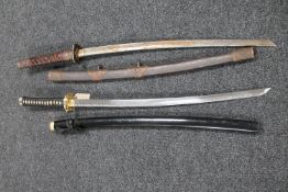 Two reproduction Japanese Katana swords