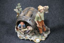 A large Capodimonte ornament,