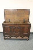 A George III oak mule chest,