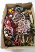 A box of costume jewellery