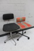 Two 20th century swivel typist's chairs