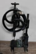 A vintage bench pillar drill
