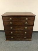 A George III mahogany secretaire chest,