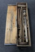 A vintage Imperial croquet set in pine box