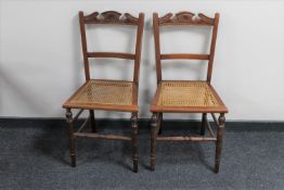 A pair of Edwardian bedroom chairs