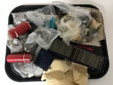 A tray of a large quantity of British pre-decimal coins and foreign coins