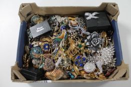 A box of costume jewellery