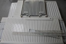 A pallet of seven assorted radiators