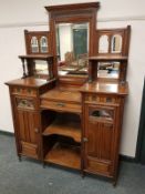 An Edwardian mahogany mirror backed sideboard,